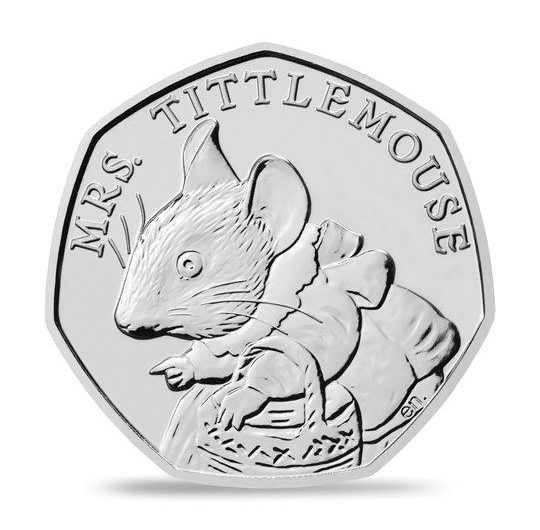 2018 Mrs Tittlemouse 50p