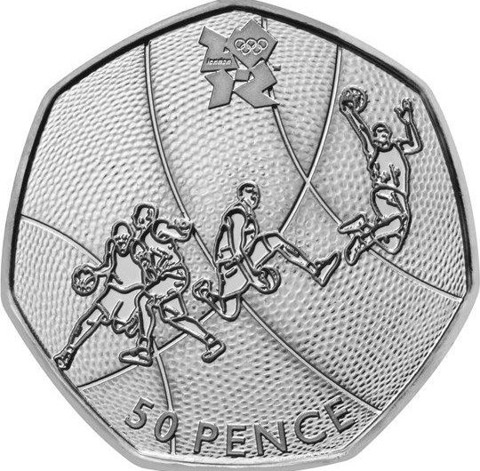 London 2012 Basketball 50p