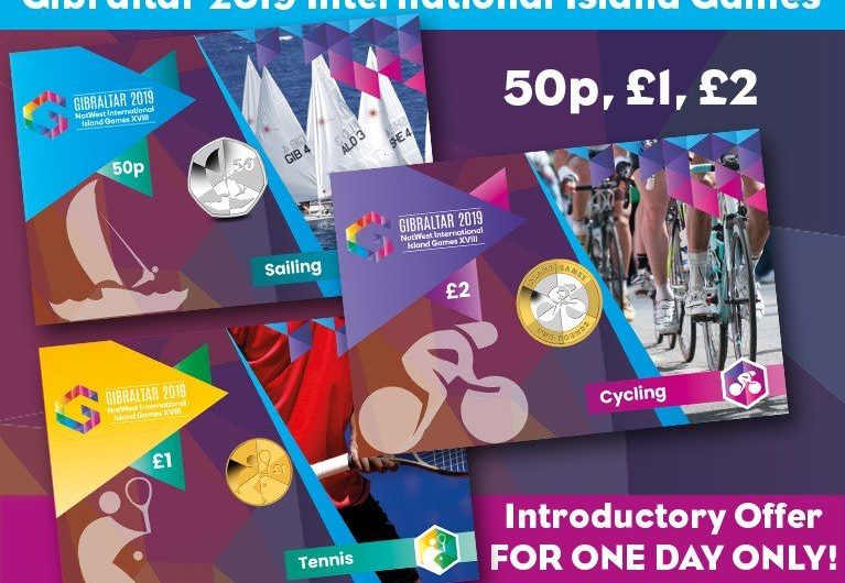 2019 Gibraltar Island Games Coins