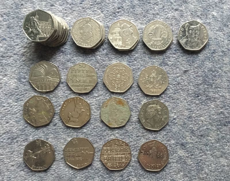 collection 50p coins